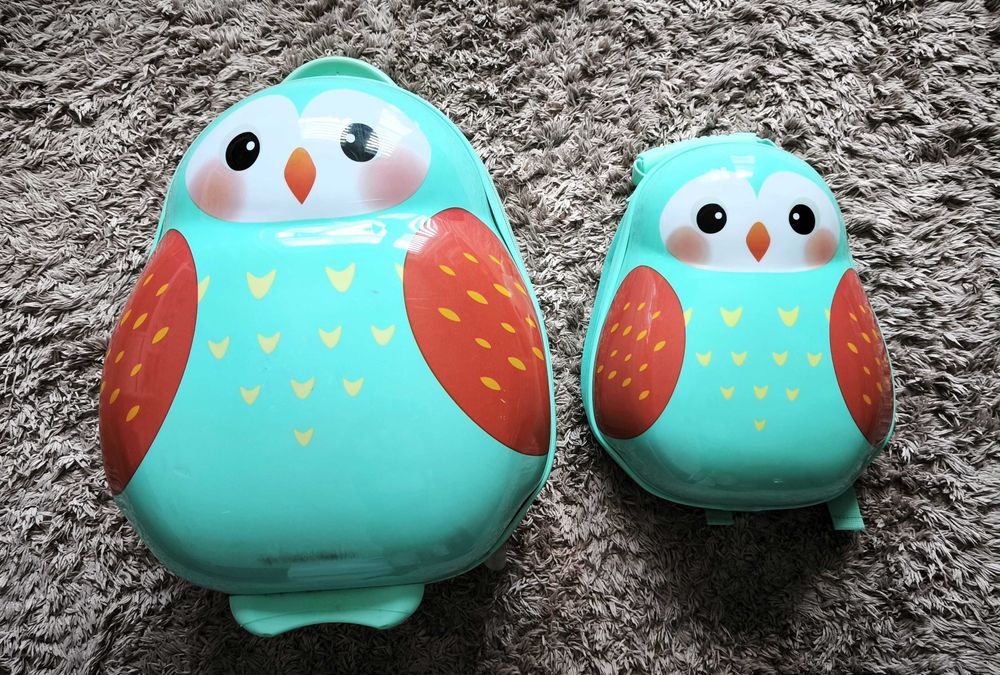 Walizka dziecięca i plecak HEYS Sowa