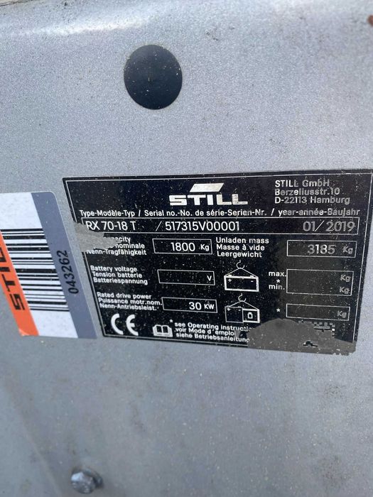 Still RX70-18 z 2019, triplex, netto 33800,
