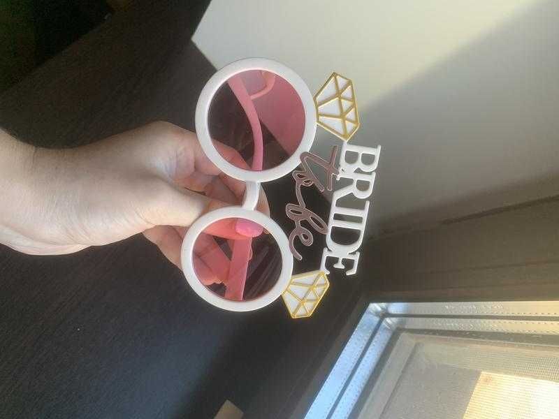 Окуляри для нареченої , рожеві окуляри bride