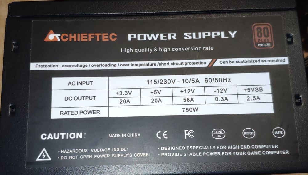 Блок живлення Chieftec Smart Series 750W
