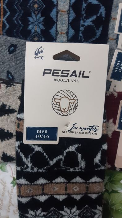 6 pares de meias novas de lã tamanho 40-46