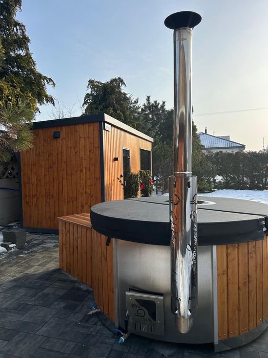 EKSKLUZYWNE BALIE | Luksusowa Balia Ogrodowa z Piecem Gazowym + WIFI | Premium SPA | THERVIK Outdoor | Polski Producent