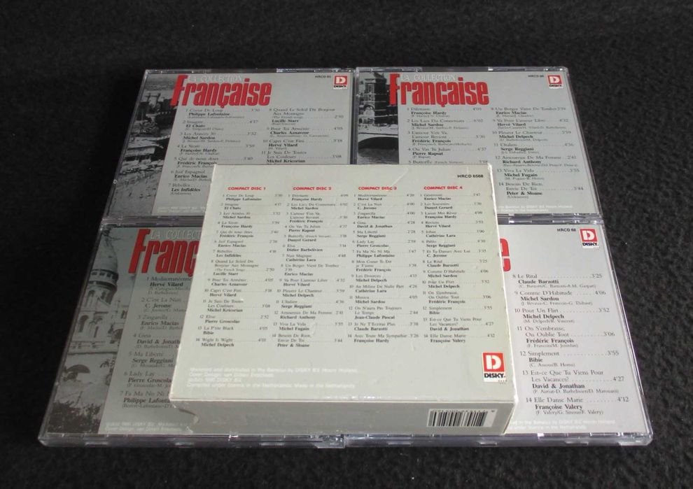 Conjunto de CD Música Francesa Piaf Dassin Aznavour Brassens