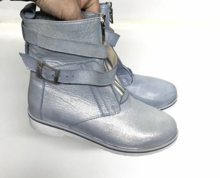 Шкіпяні чоботи на дівчинку. Сапожки осінні. Ботінки утепленні. Розмір