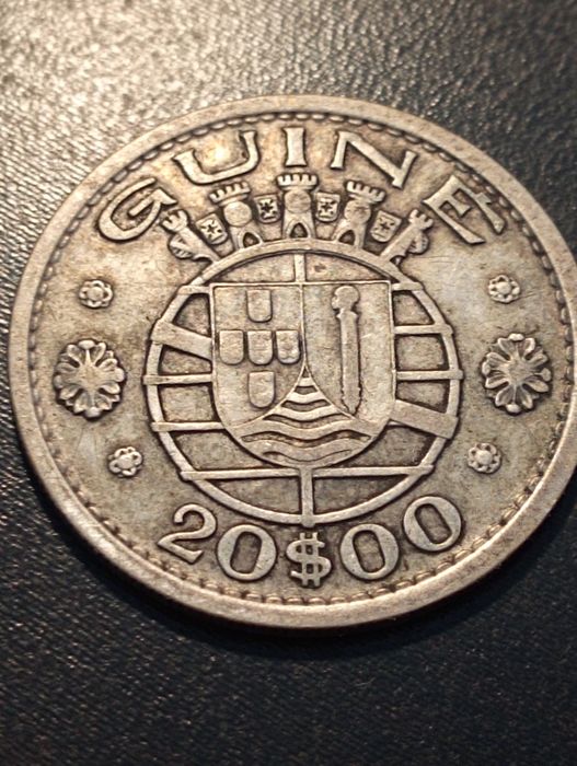 20 escudos - Guiné 1952 - Prata - Bela