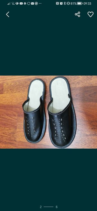 Pantofle Męskie Skórzane