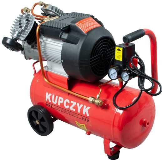 Kompresor tłokowy 24l pompa sprężarka dwutłokowa 370l/min Kupczyk