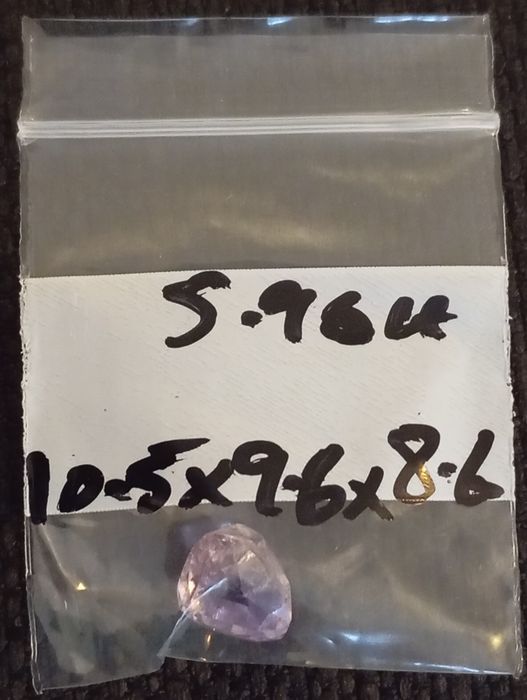 Kunzita Rosa Natural 5.90 Cts - Excelente Brilho e Claridade