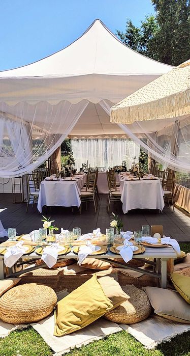 Wynajem namiotów,podłogi, stoły, krzesła, obrusy, zastawa, dekoracje