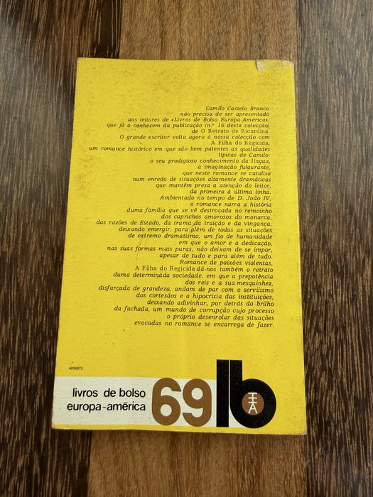 Livro “A Filha do Regicida” de Camilo Castelo Branco