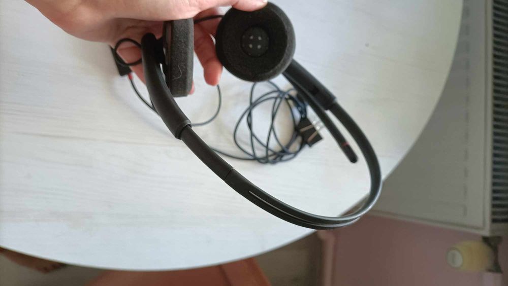 Słuchawki plantronics, jack jak i USB.