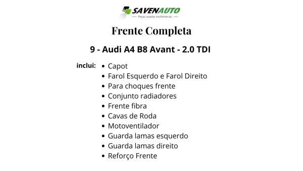Frente completa AUDI A4 Avant (8K5, B8)