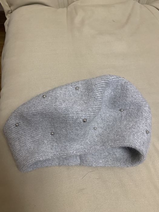 Берет зимний серый