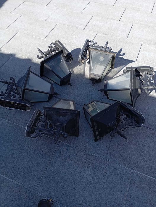 Excelentes candeeiros rústicos em ferro