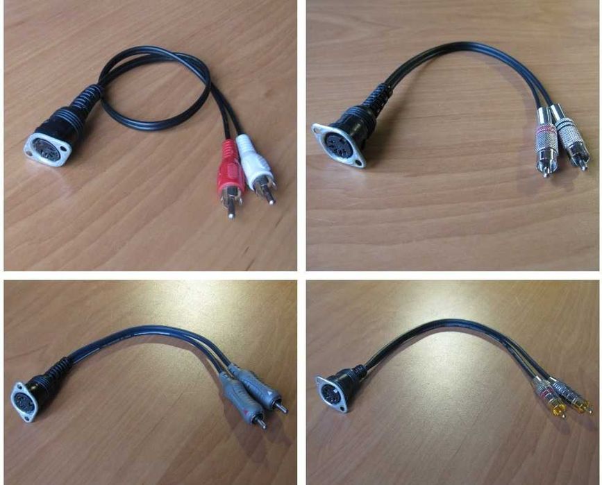 Кабель переходник mini jack 3.5 -din 5pin -rca