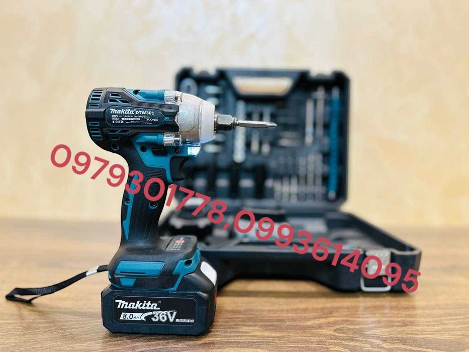 Акумуляторний Гайкокрут Makita DTW301 Винтоверт з набором інструментів