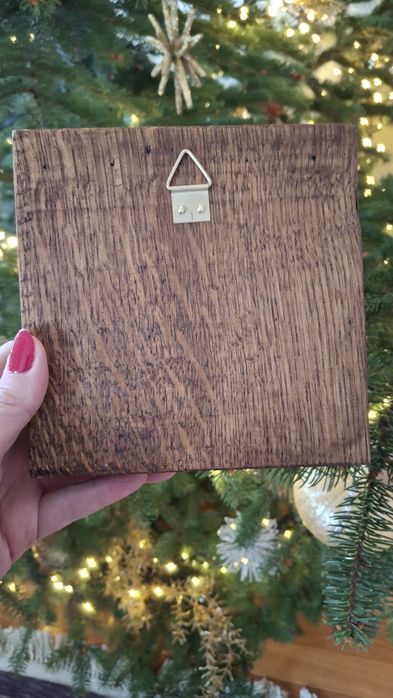 Obrazek na dębowej desce - rękodzieło