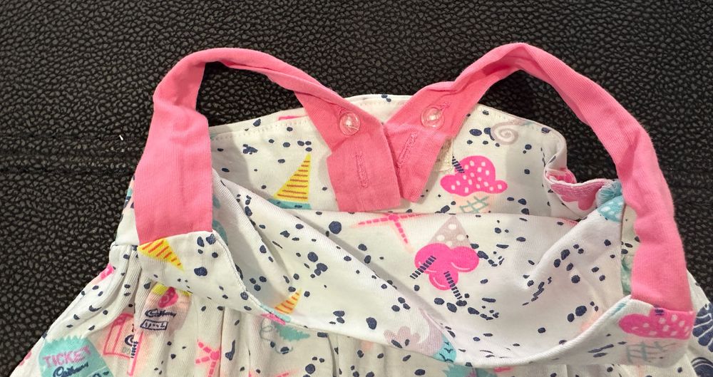 Vestido Branco / Rosa Zippy (18-24M)