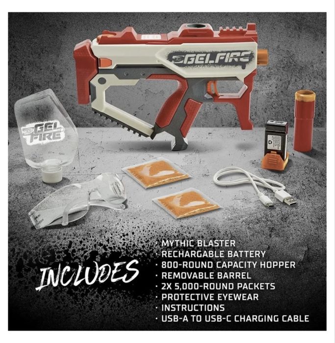 Бластер Nerf Pro Gelfire Mythic Full Auto Blaster 10 000 патронов