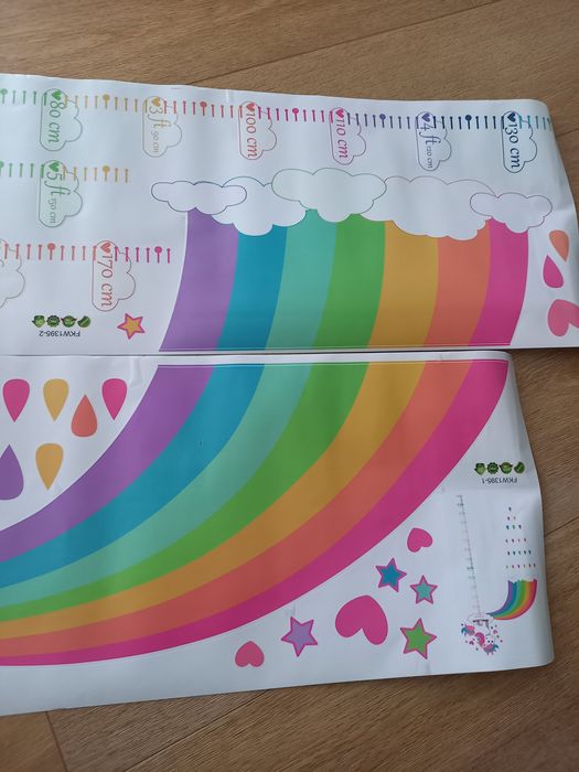 Miarka wzrostu naklejka jednorożec