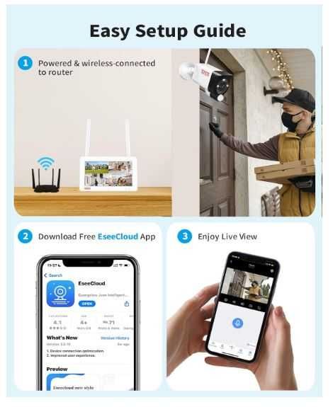 Zestaw 2 kamer do monitoringu 3MP dotykowy monitor z kartą 32GB Tonton