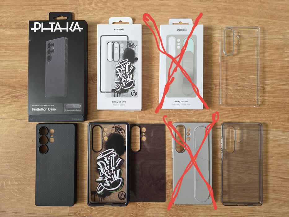 Zestaw 4 etui Samsung Galaxy S25 Ultra / Pitaka, Spigen, Samsung