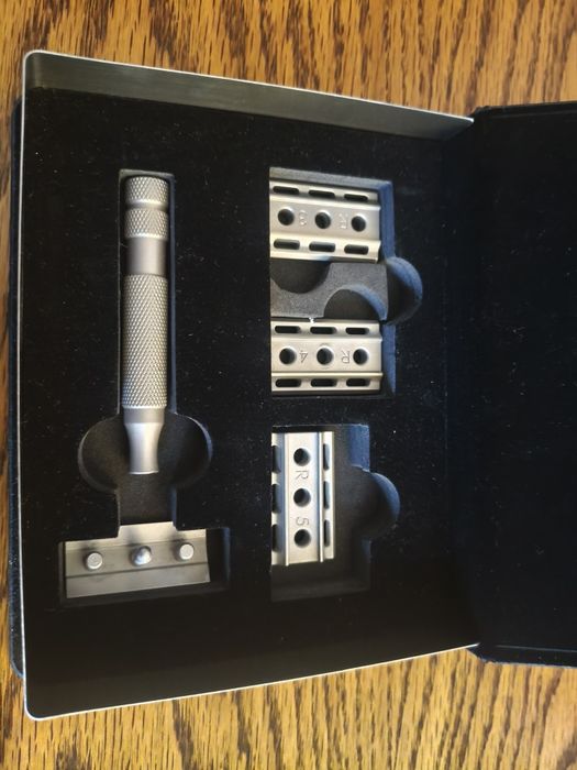 Maszynka do golenia Rockwell 6S stal nierdzewna komplet R1 R6 + ostrza