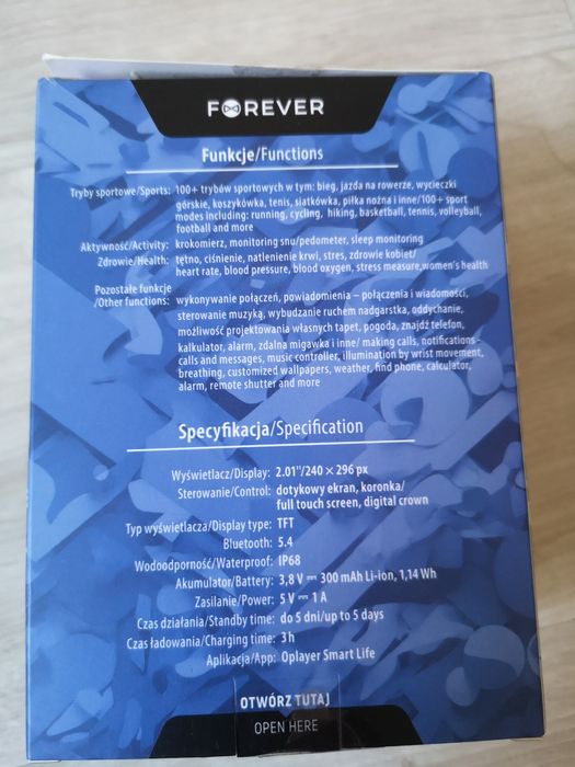 Smartwatch Forever SW-116 z trybem sportowym i monitorem pracy serca