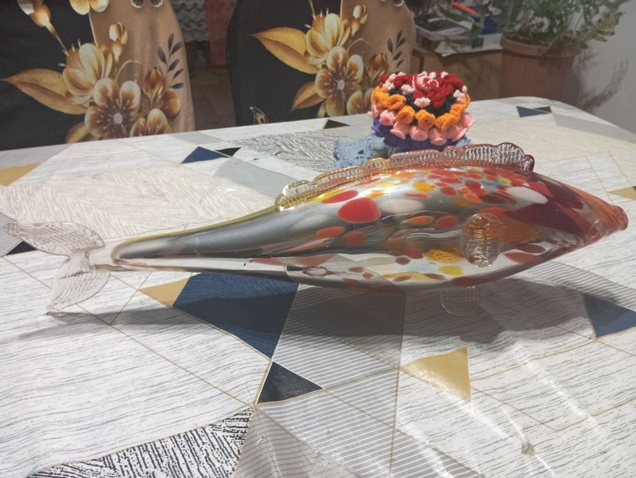 Ryba PRL Szkło Vintage