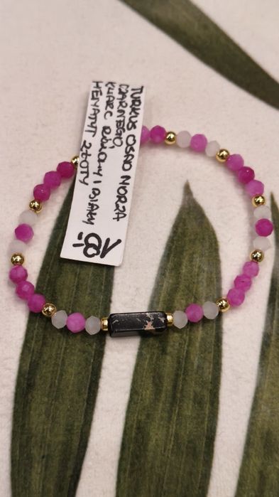 Bransoletka z naturalnych kamieni Turkus osad morza czarnego