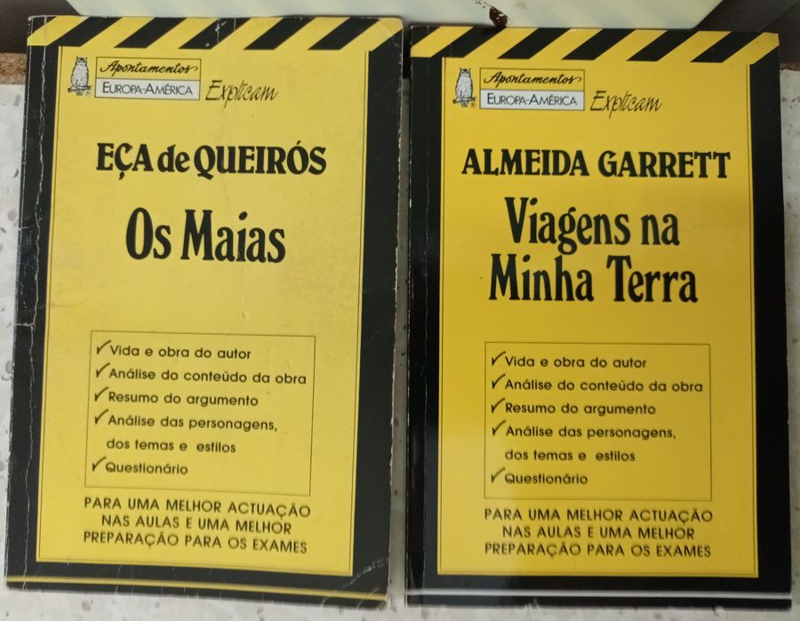 Os Maias – Eça de Queirós/Viagens na Minha Terra – Almeida Garrett.
Vi