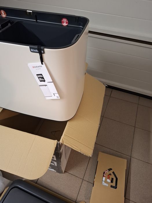 Kosz brabantia kremowy 2 komory