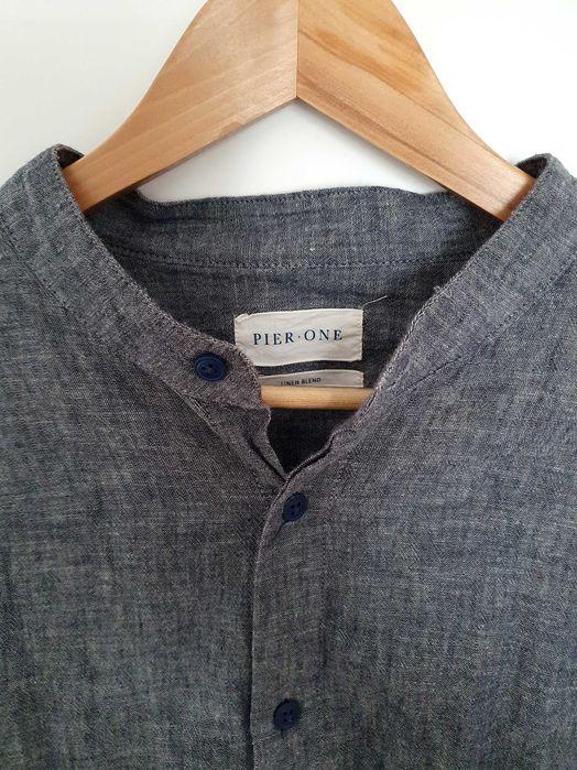 Koszula męska z domieszką lnu