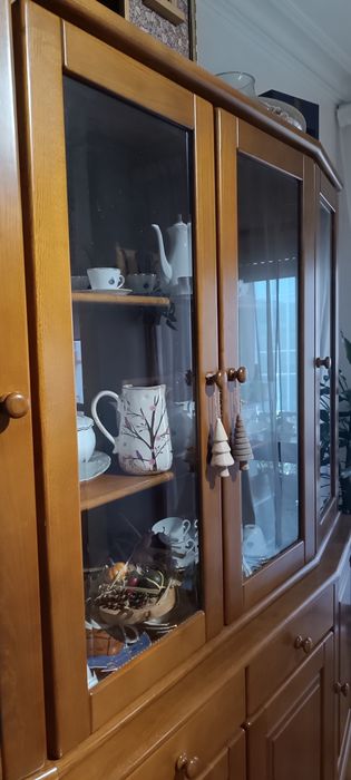 Móvel / aparador duas partes madeixa maciça Carvalho