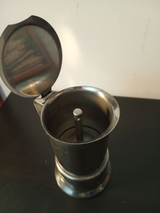 Cafeteira italiana vintage ALPU Puppieni "big goe" Moka aço inoxidavel