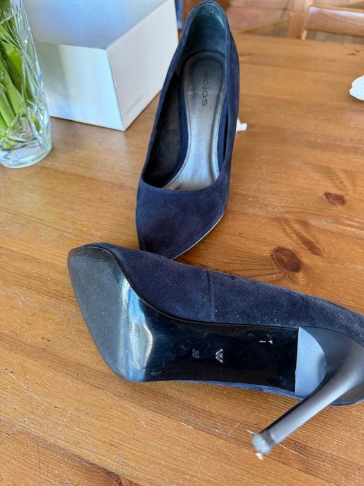 Buty szpilki granatowe
