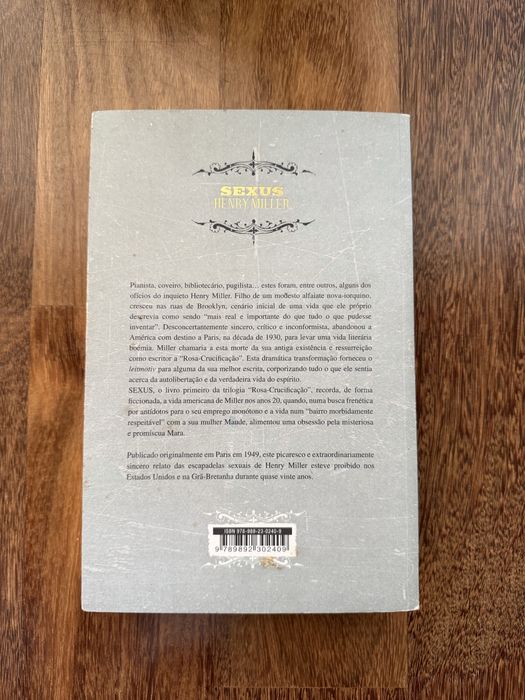 Livro “Sexus” de Henry Miller