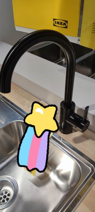 Torneira cozinha IKEA Delsjon preta