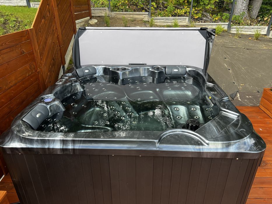 Wanna Ogrodowa NORDPOOL ABISKO PREMIUM BLACK EDITION – 74 dysze – 2 leżanki / Jacuzzi / Spa