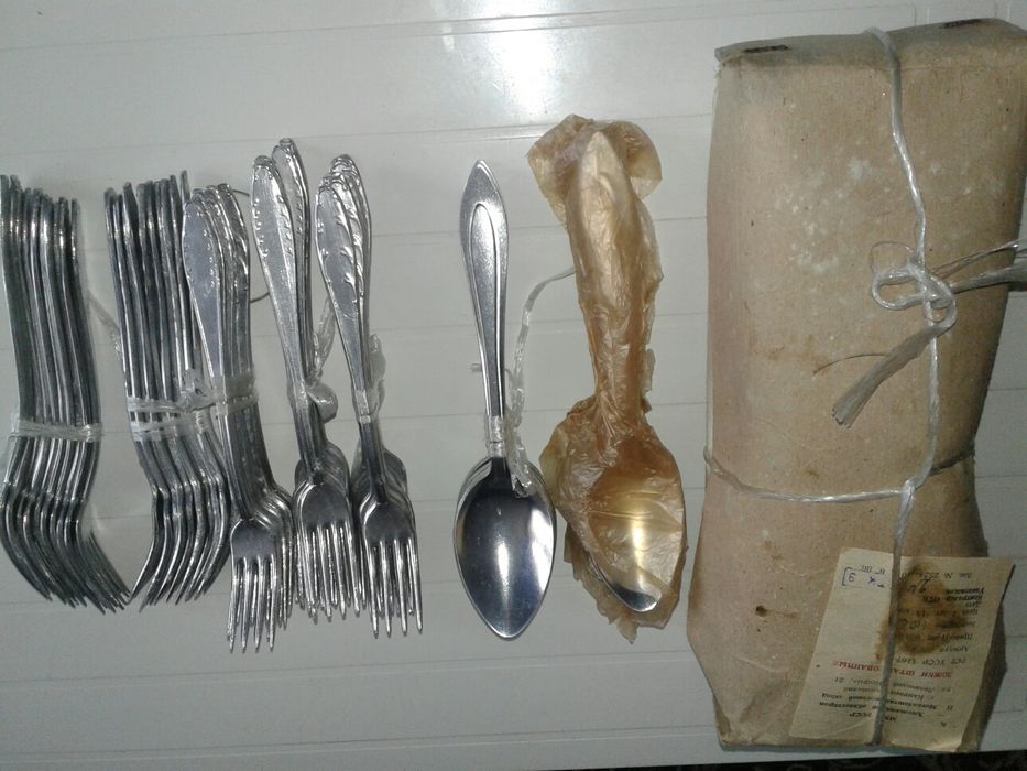 Кухонная утварь, ложки и вилки. Алюминий.