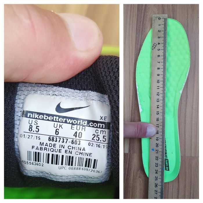 Nike- стильні кросівки (унісекс),р.39,5