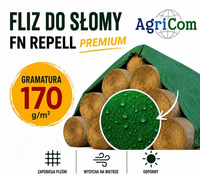 170 g/m2 Fliz agrowłóknina , włoknina , plandeka do słomy, siana JAKOŚĆ PREMIUM