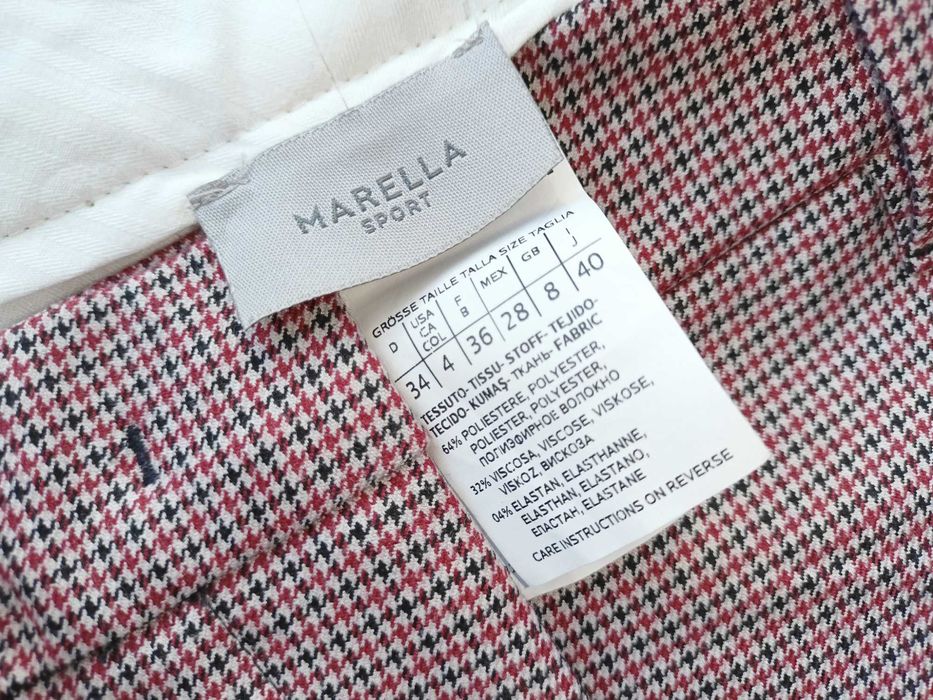 Max Mara śliczne cygaretki w kratkę 36