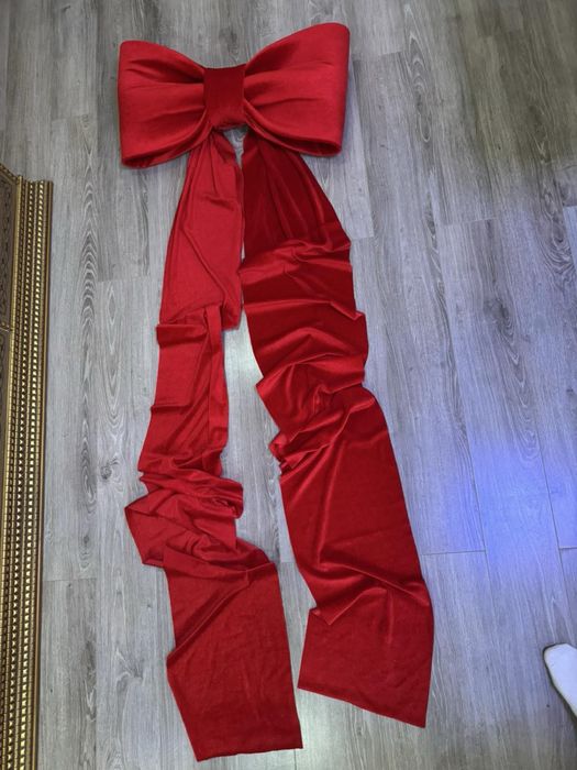 Бант з тканини, бант на ялинку, бант из ткани, бант ручної роботи