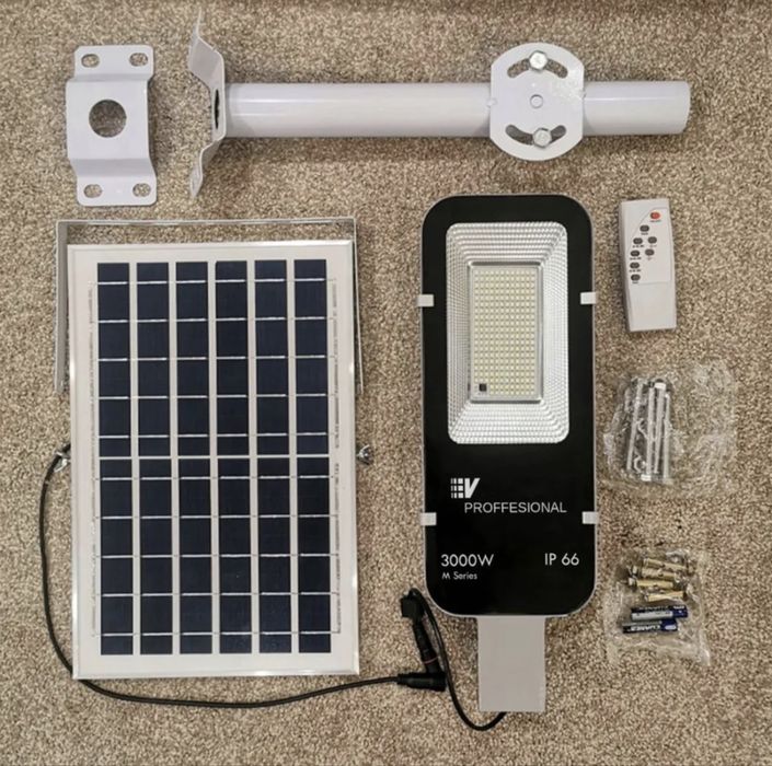 Nowość Lampa Uliczna VOGLER, Solarna Led Ligh 3000W, latarnia HIT CENOWY