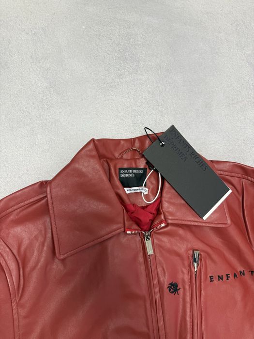 куртка бомбер кожанка Enfants Riches deprimes Red Jacket