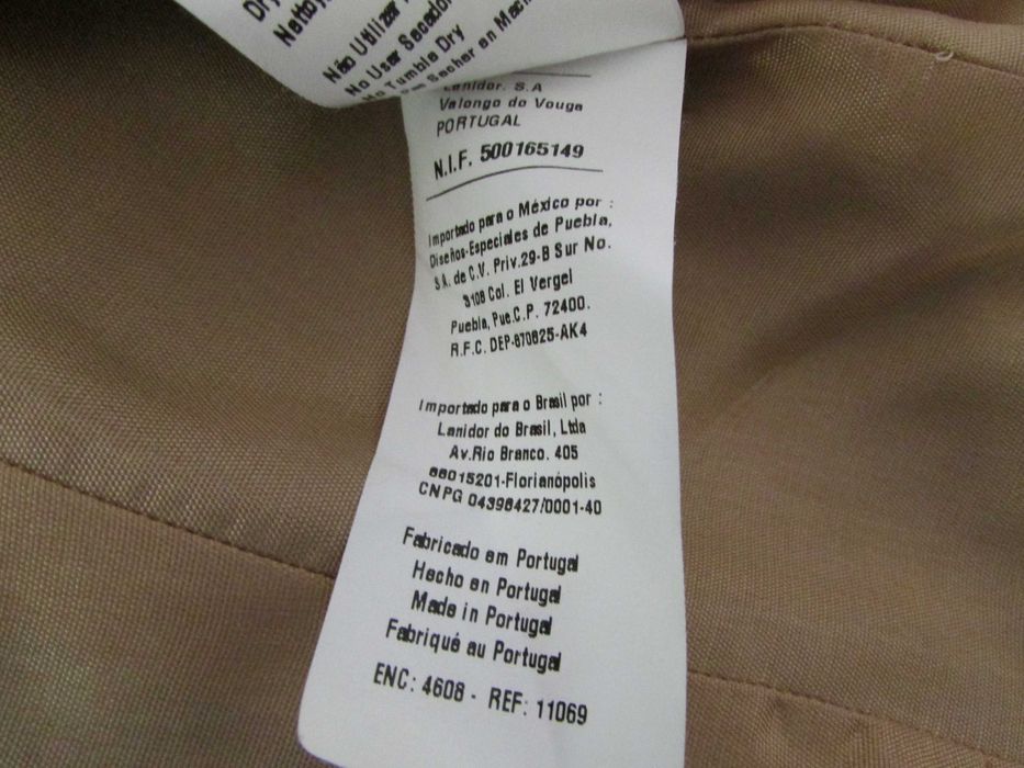 Blazer senhora - marca Lanidor; castanho escuro c/risca fina; Tam 34