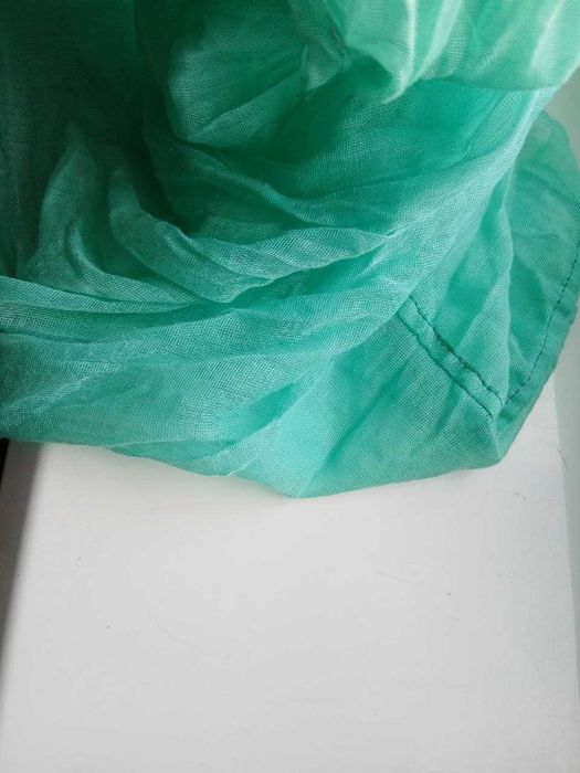 Шарф легкий цвет тиффани снуд 90х70см п\э