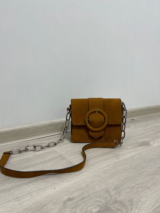 Сумка через плече коричневая