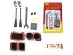Zestaw wulkanizacyjny do dętek rowerowych naprawczy łatki z łyżkami